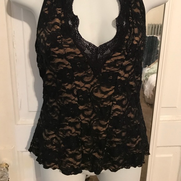 INC halter M.  Black lace womens excelnt cdtn - Picture 6 of 6